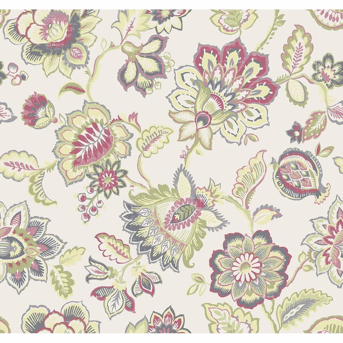Corona Green Jacobean Wallpaper