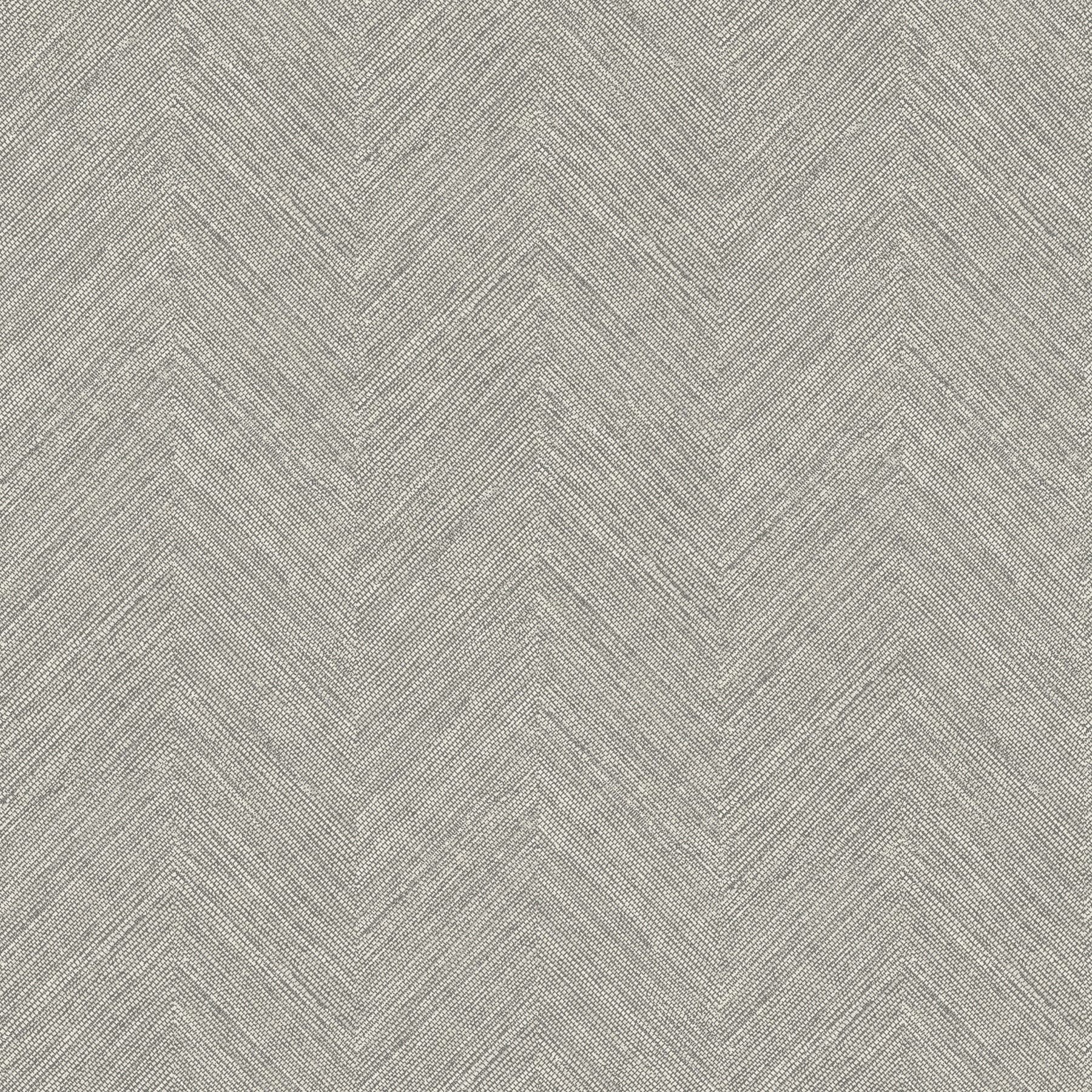 Chesapeake Caladesi Linen Chevron Dark Grey Wallpaper