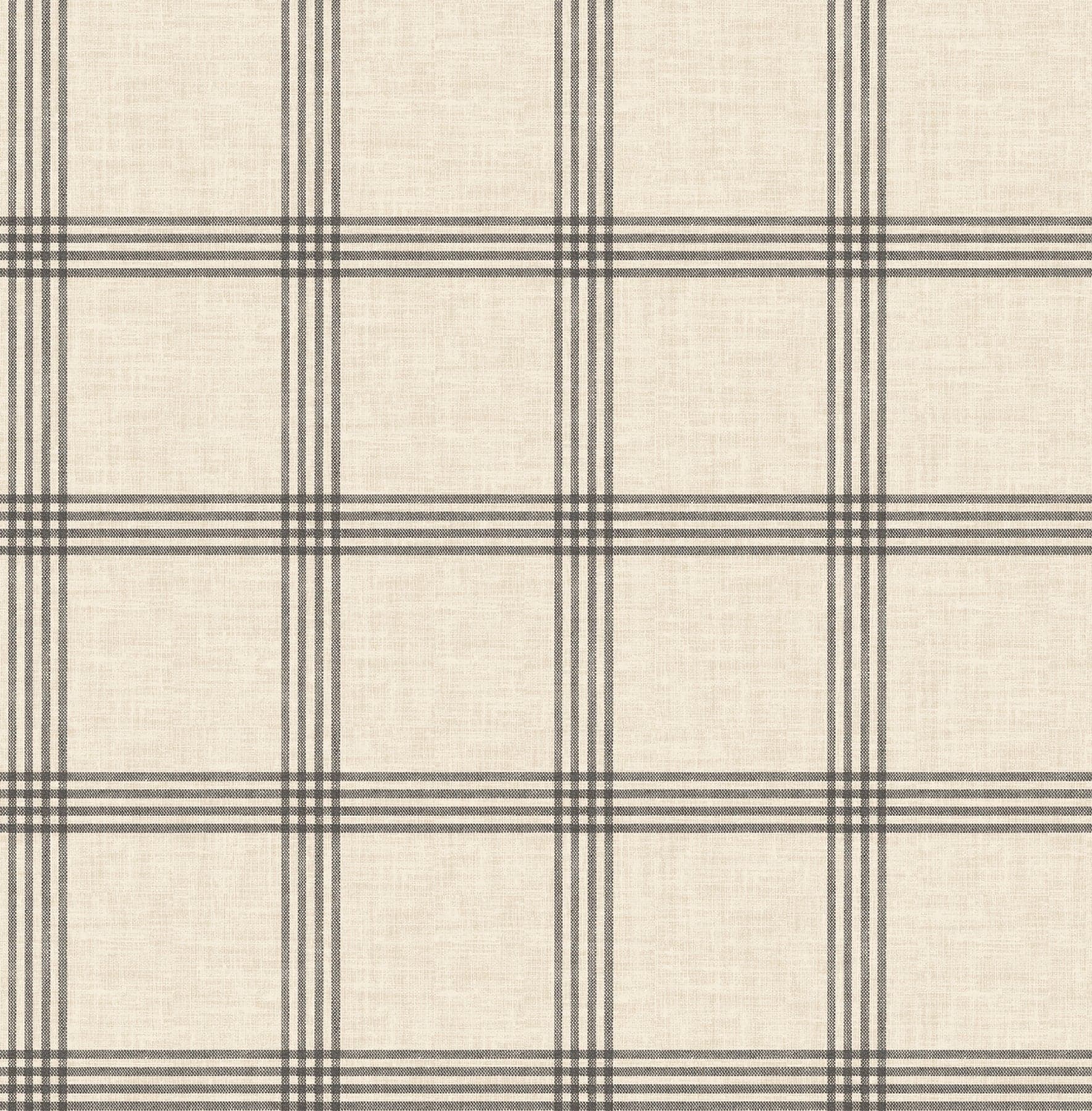 Chesapeake Twain Plaid Black Wallpaper