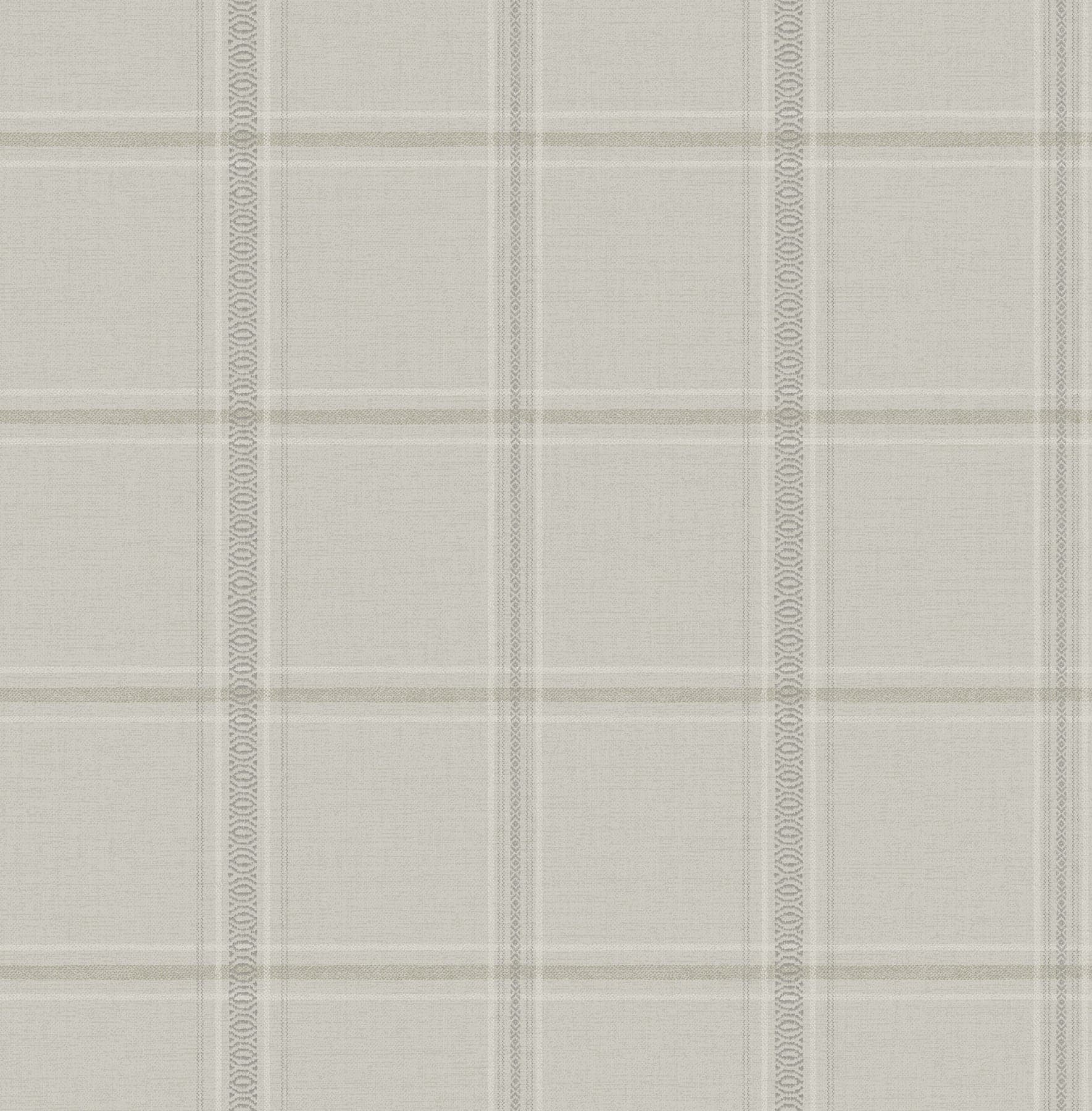 Chesapeake Auberge Plaid Light Taupe Wallpaper