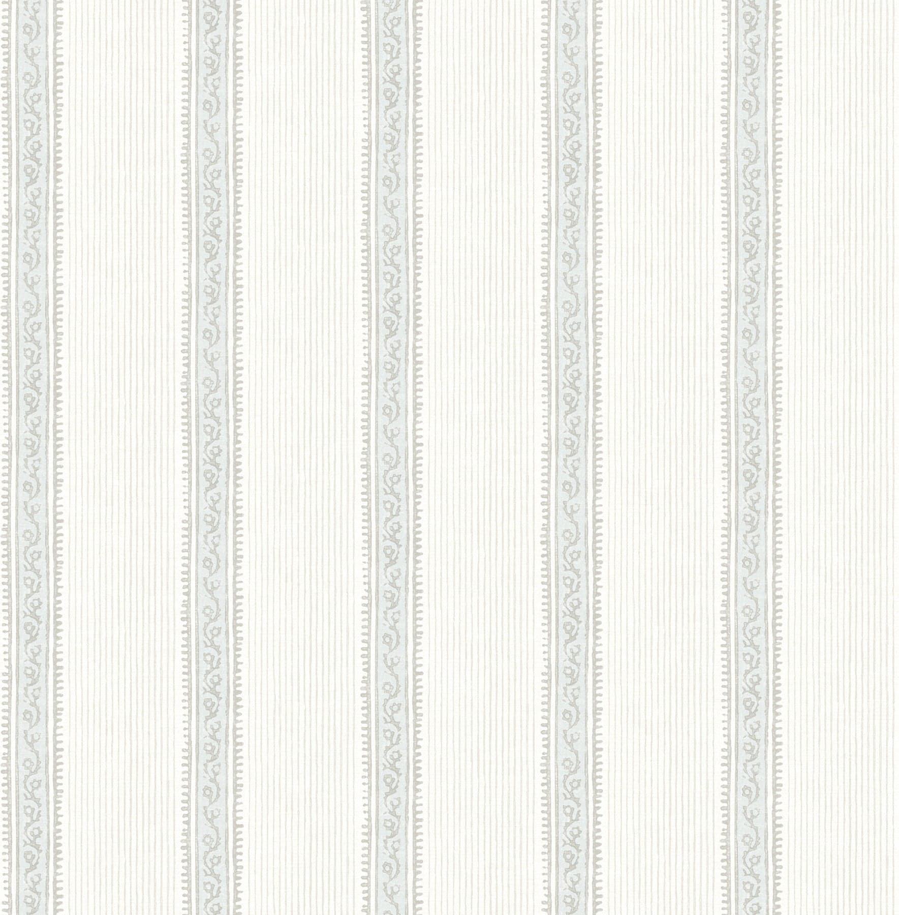Chesapeake Mandevilla Vine Stripe Light Blue Wallpaper