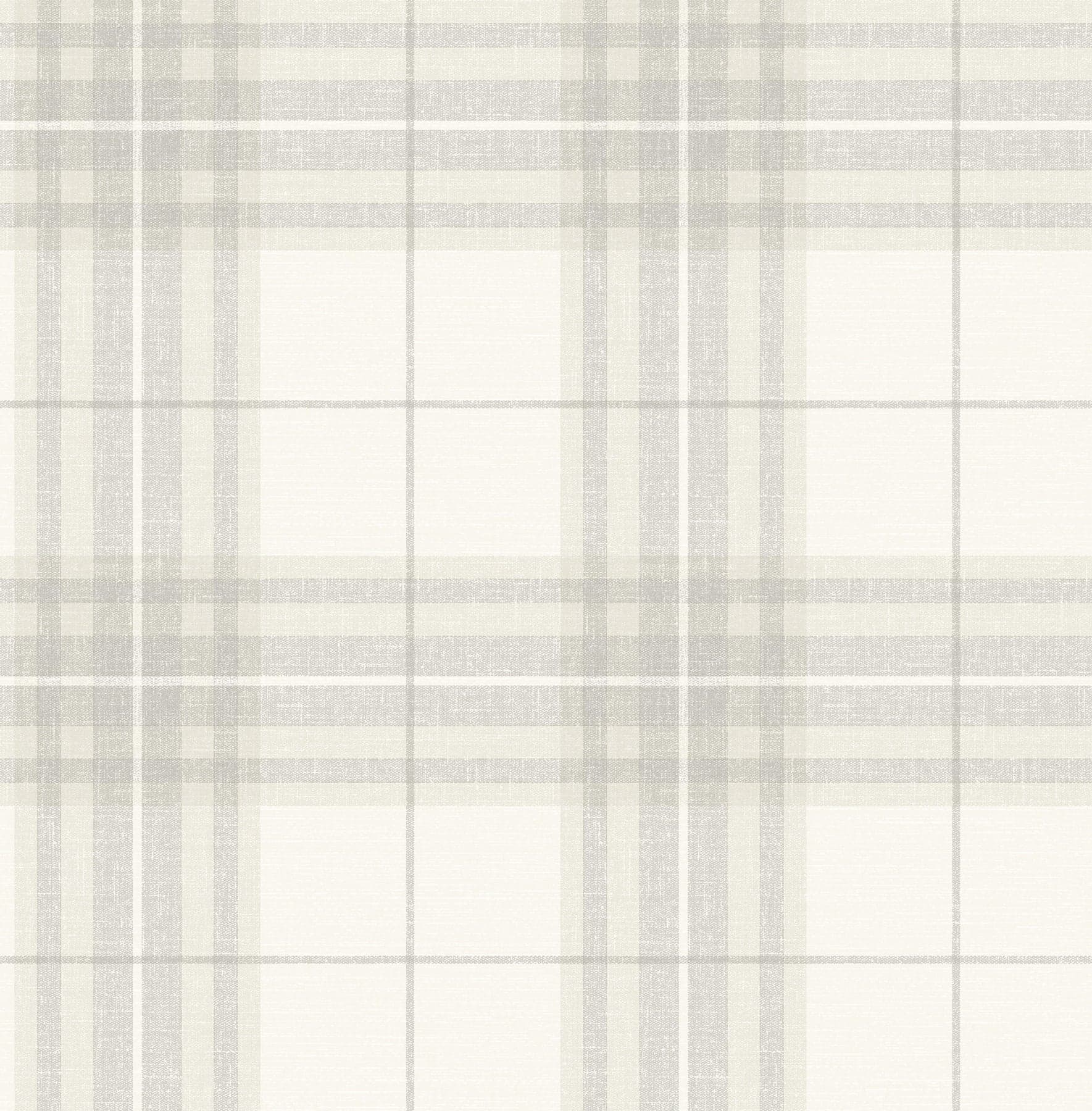Chesapeake Cabin Check Plaid Grey Wallpaper