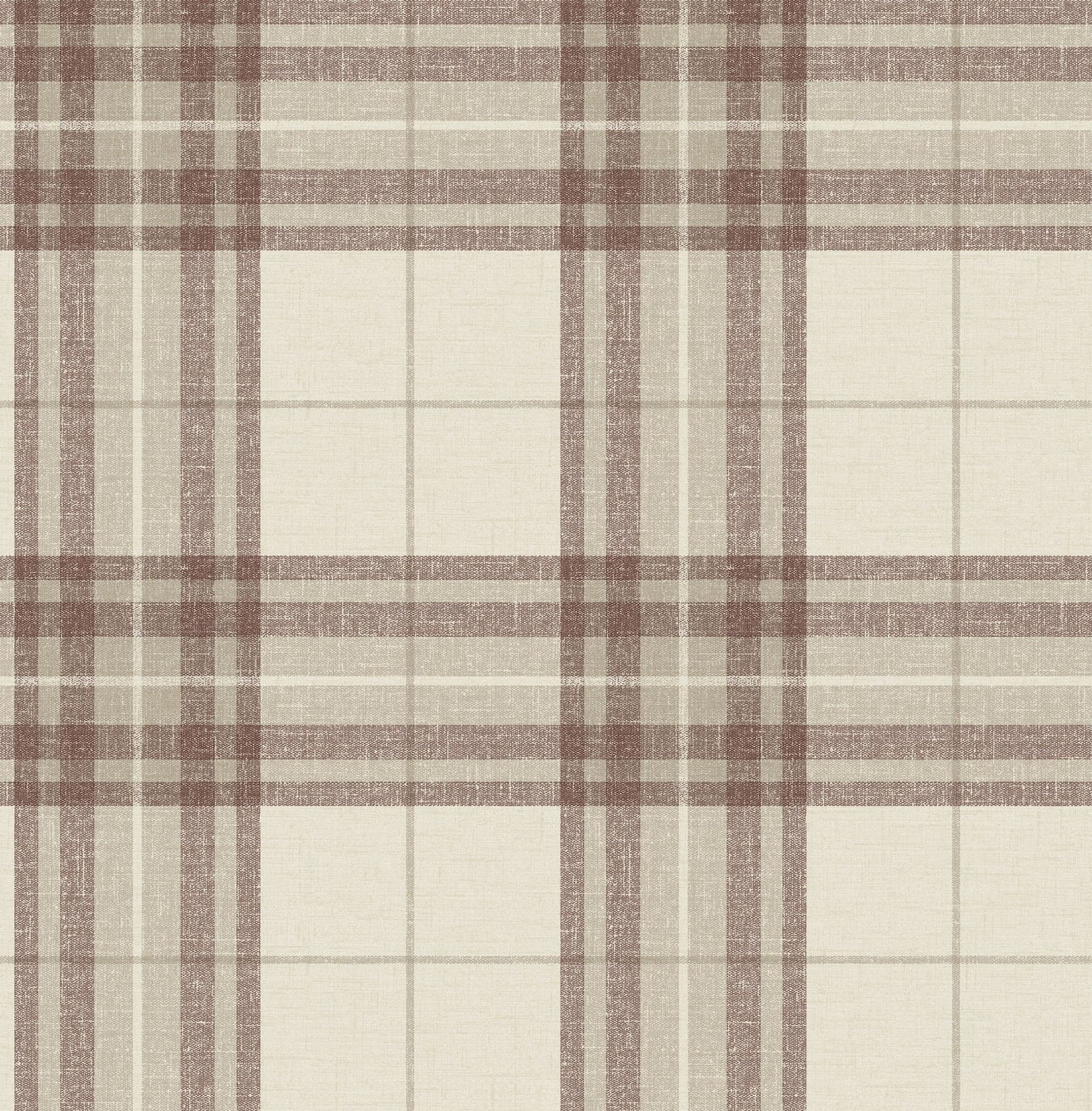 Chesapeake Cabin Check Plaid Rust Wallpaper