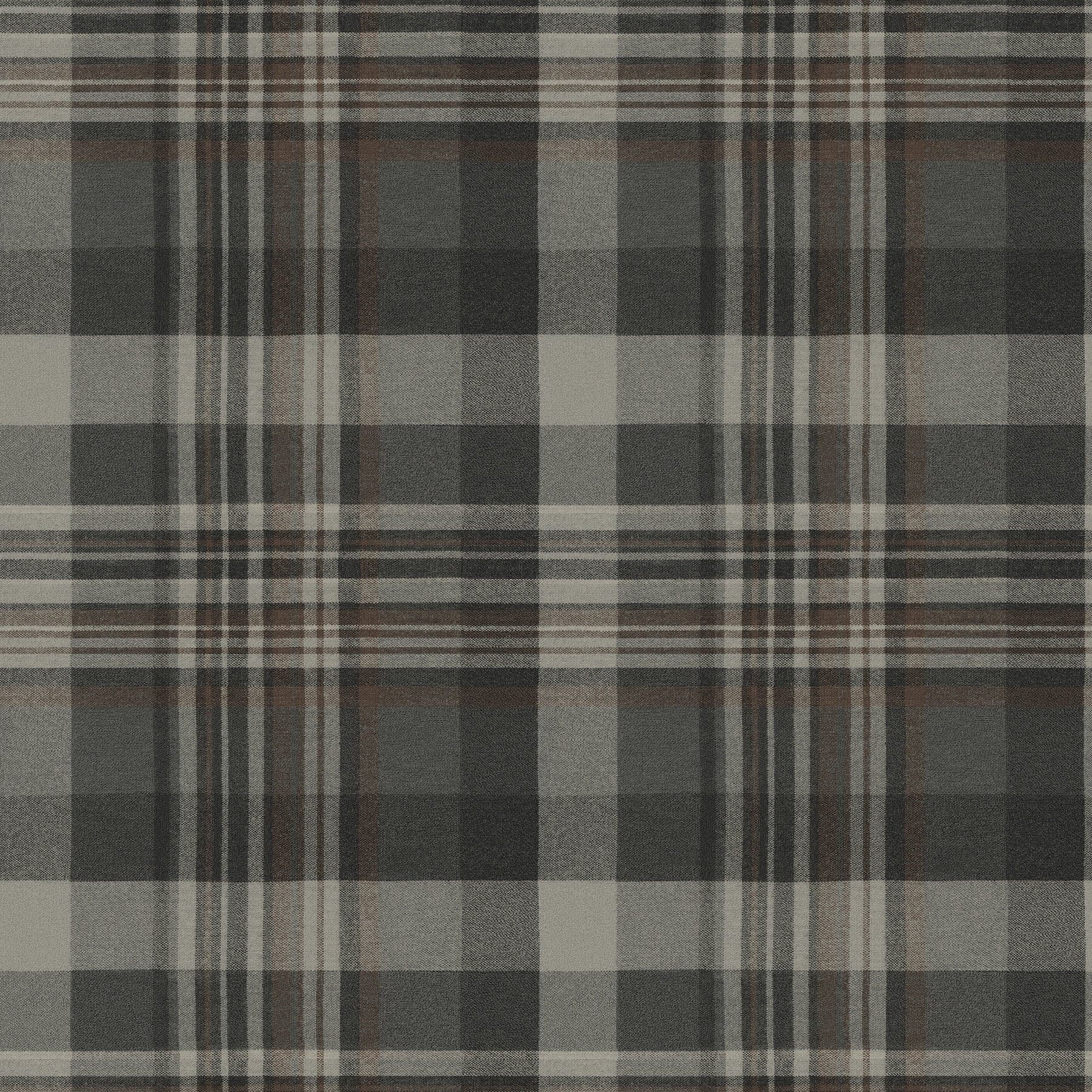 Chesapeake Dutton Plaid Flannel Charcoal Wallpaper