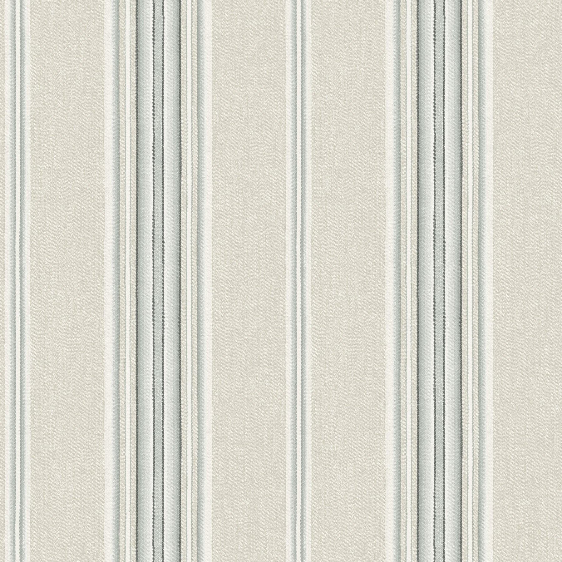 Chesapeake Calvados Linen Stripe Turquoise Wallpaper