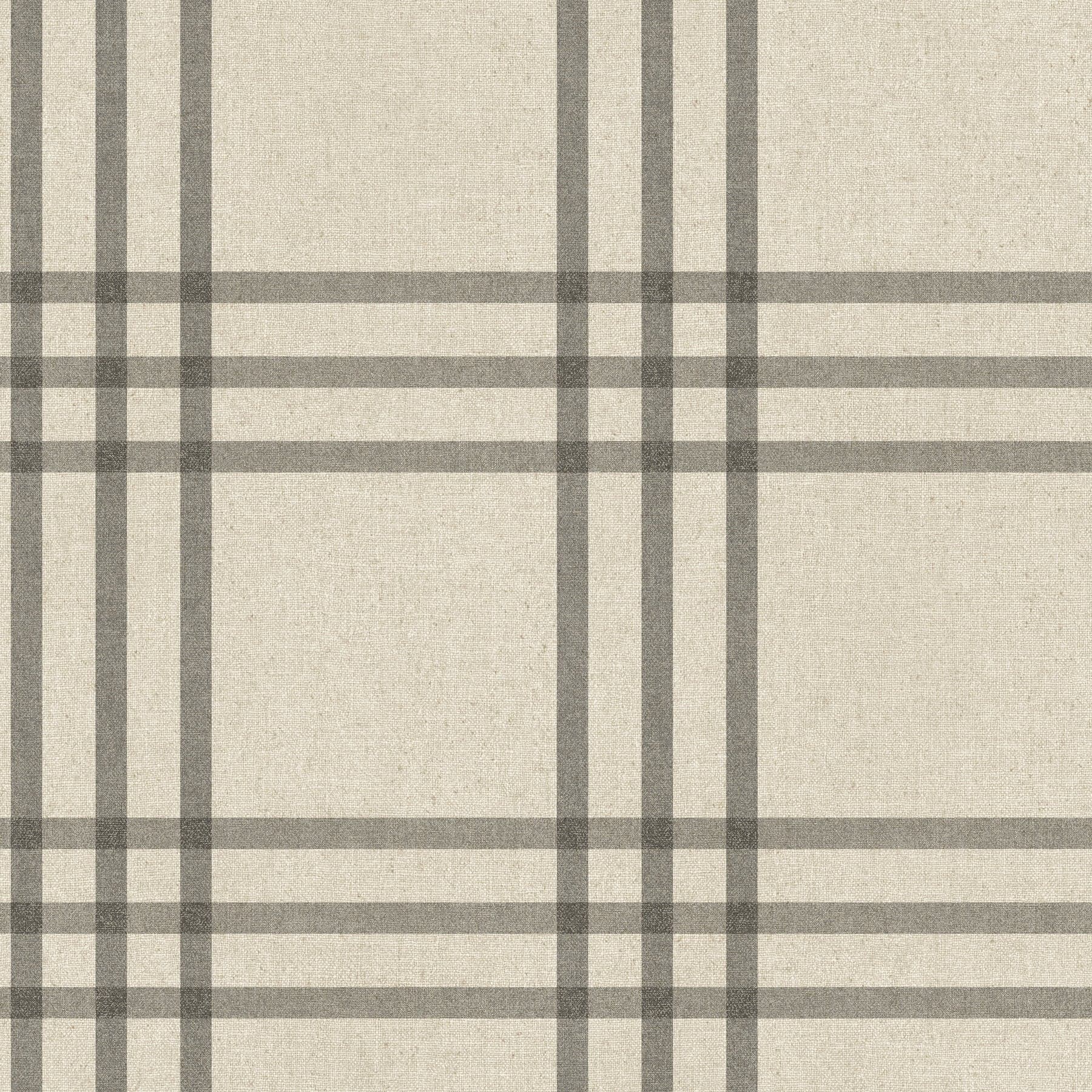 Chesapeake Fletcher Plaid Black Wallpaper