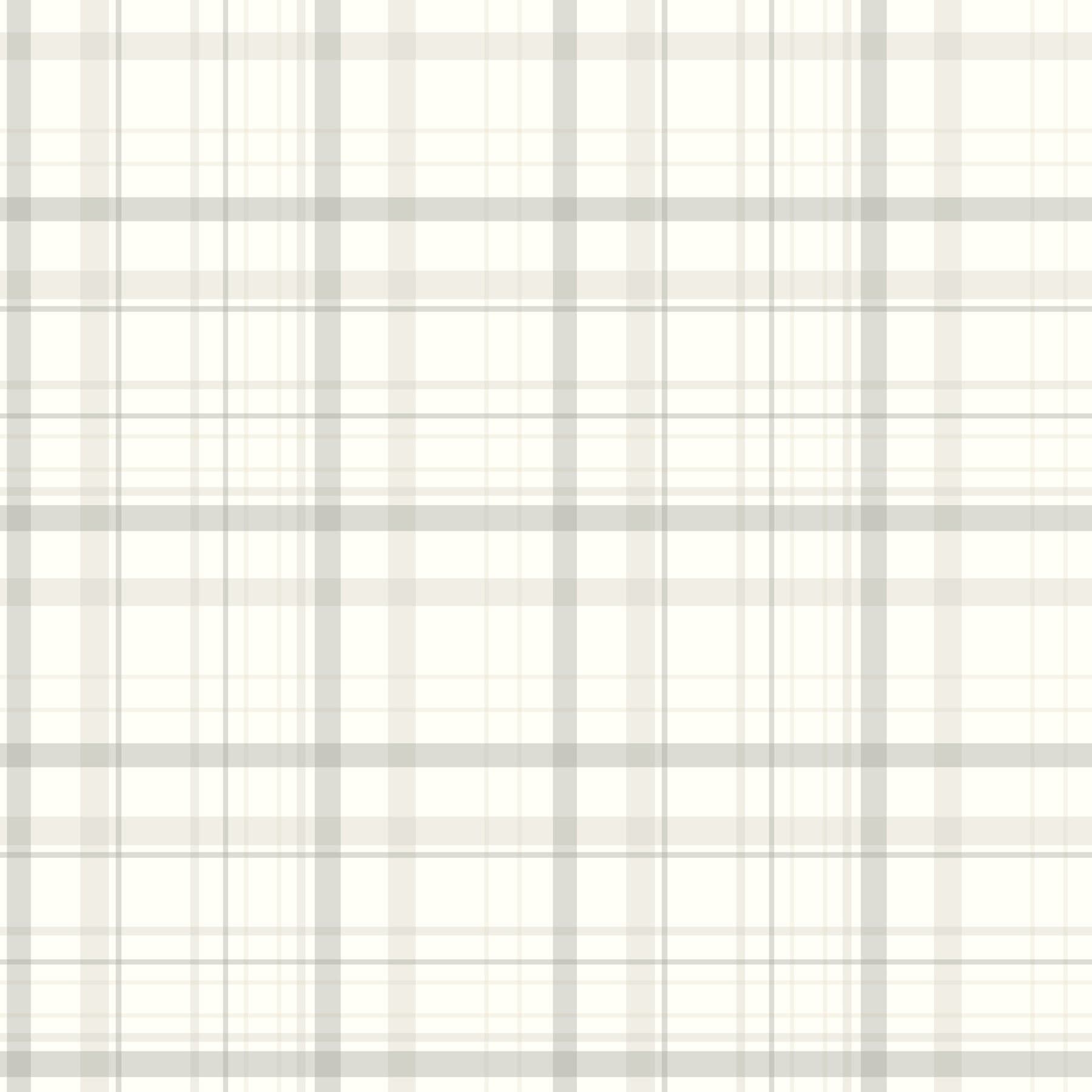 Chesapeake Burgess Plaid Light Grey Wallpaper