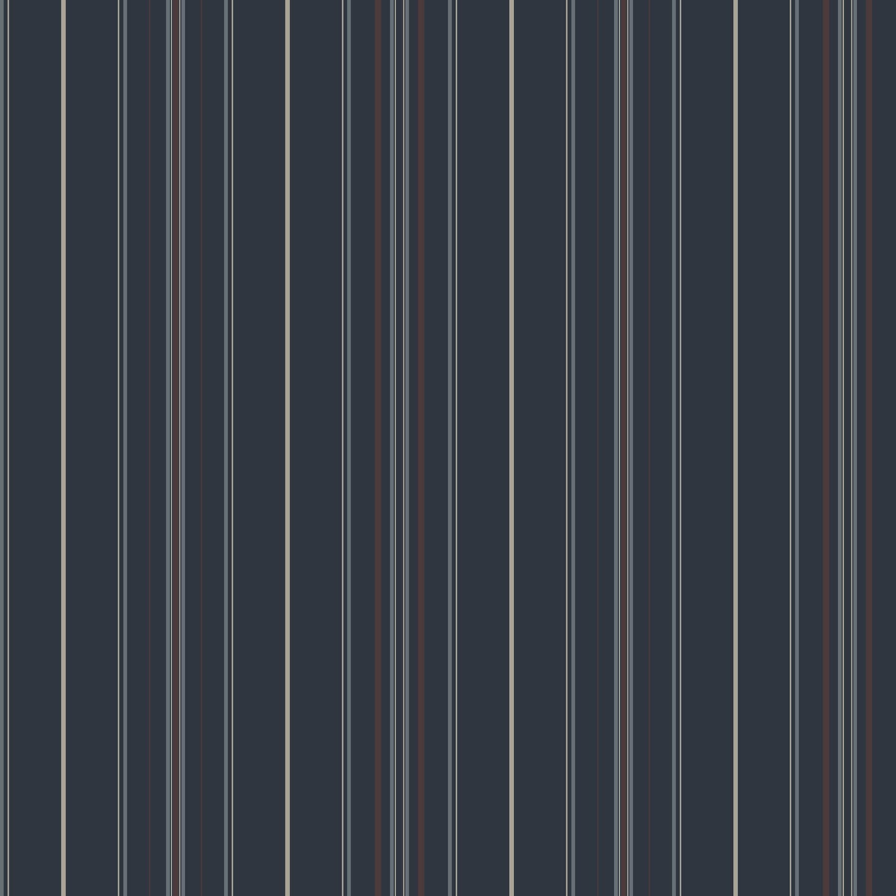Chesapeake Lascelle Modern Pinstripe Navy Wallpaper