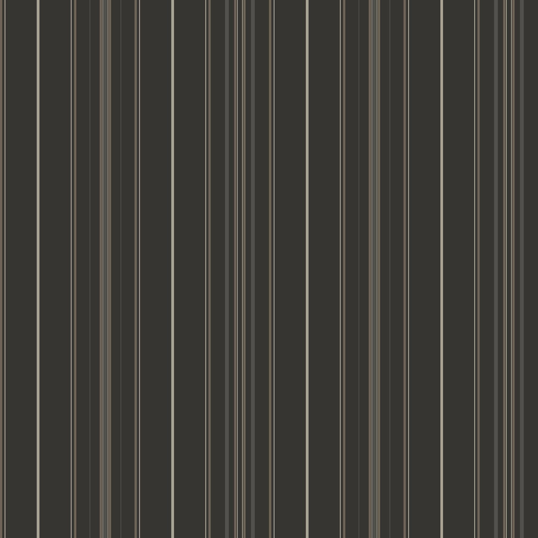 Chesapeake Lascelle Modern Pinstripe Black Wallpaper