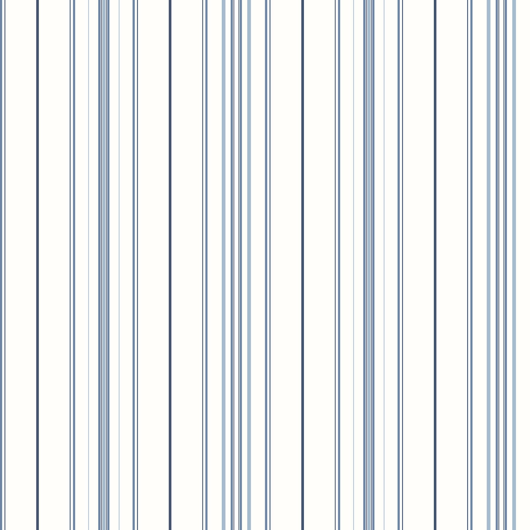 Chesapeake Lascelle Modern Pinstripe Blue Wallpaper