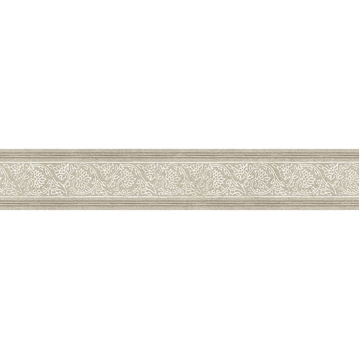 Carved Floral Taupe Trim Wall Border
