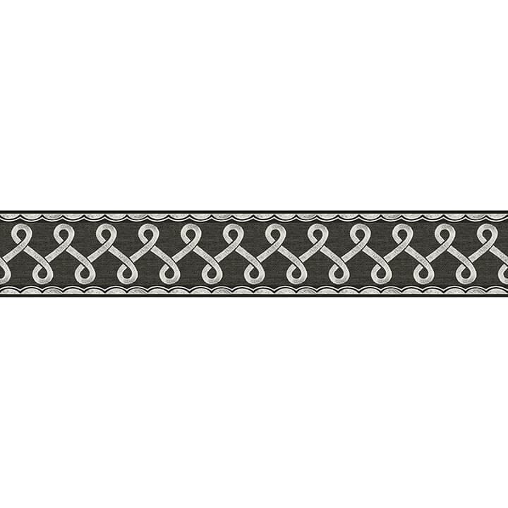 Scalloped Ribbon Black Trim Wall Border