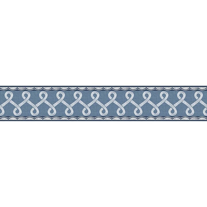 Scalloped Ribbon Blue Trim Wall Border