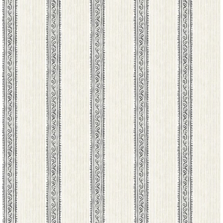 Mandevilla Black Vine Stripe Wallpaper