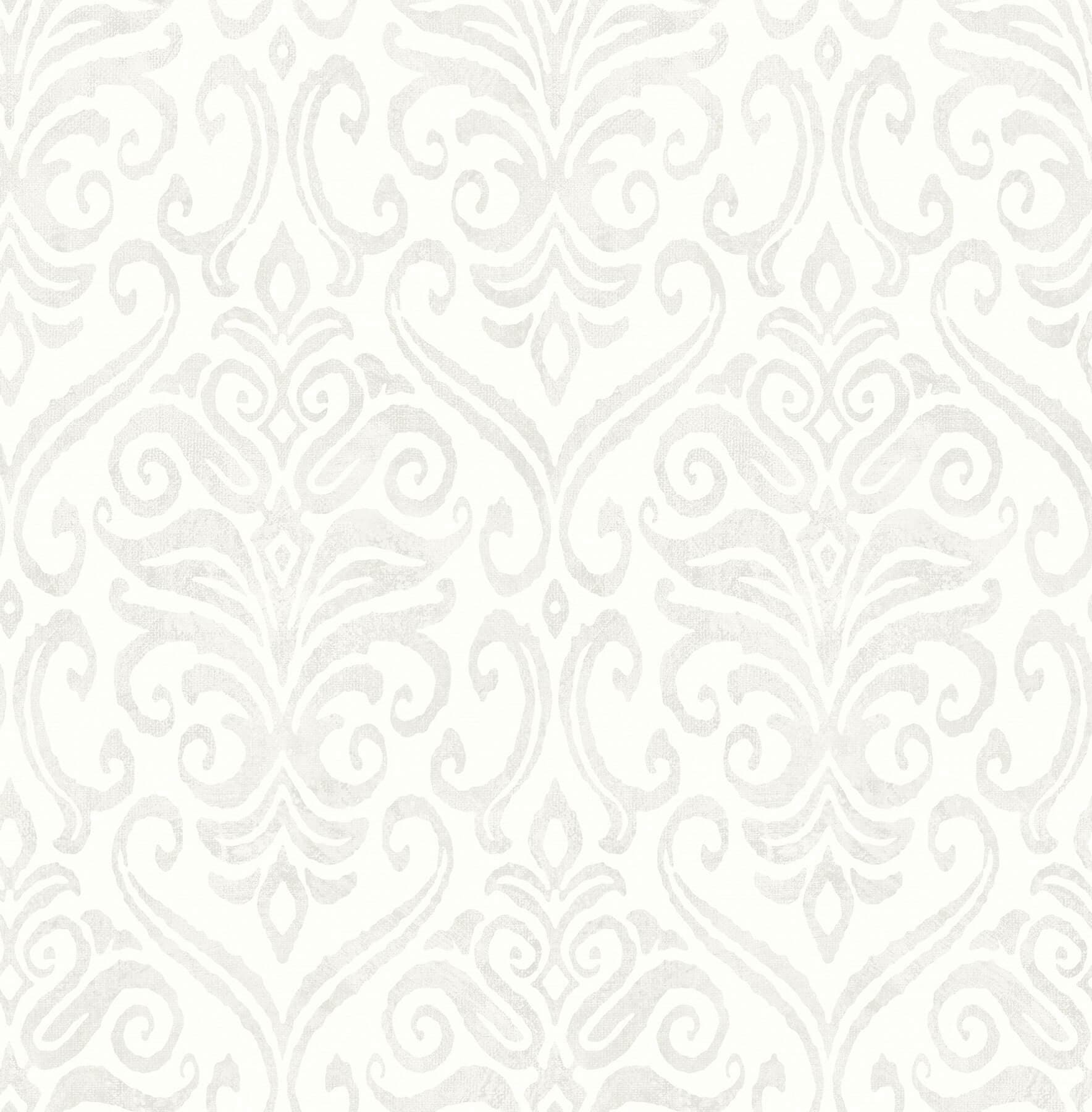 Adavu Dove Damask Wallpaper