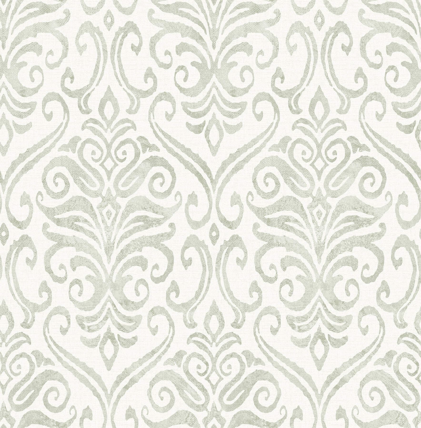 Adavu Sage Damask Wallpaper