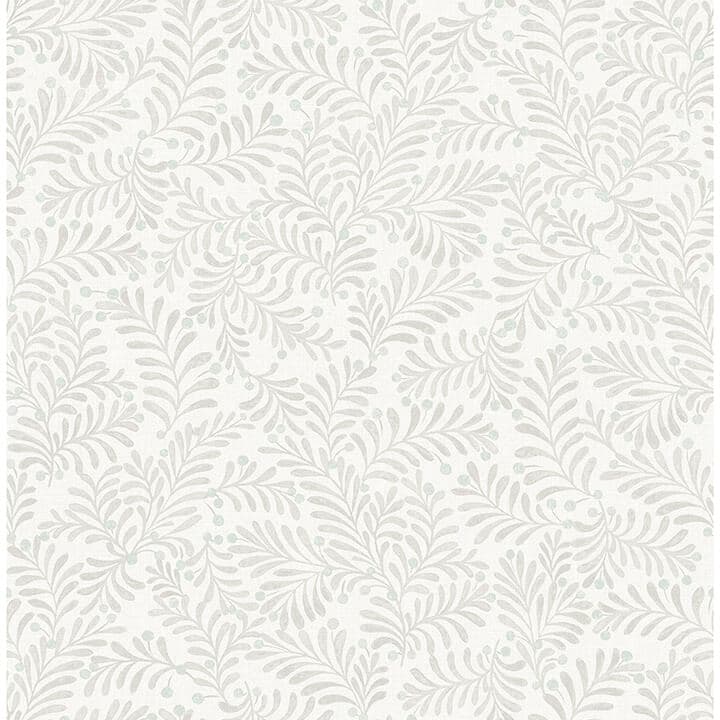 Chrysantha Light Grey Berry Branches Wallpaper