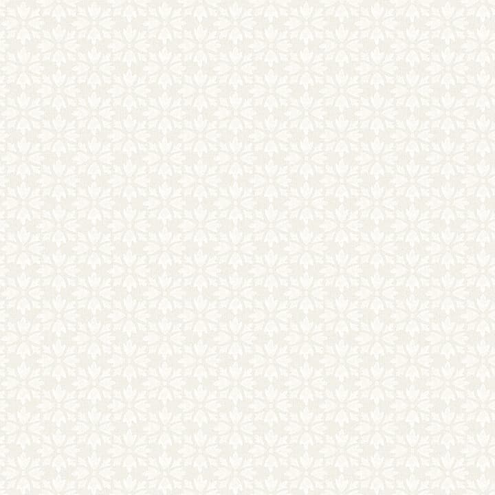Phlox Beige Floral Stamp Wallpaper