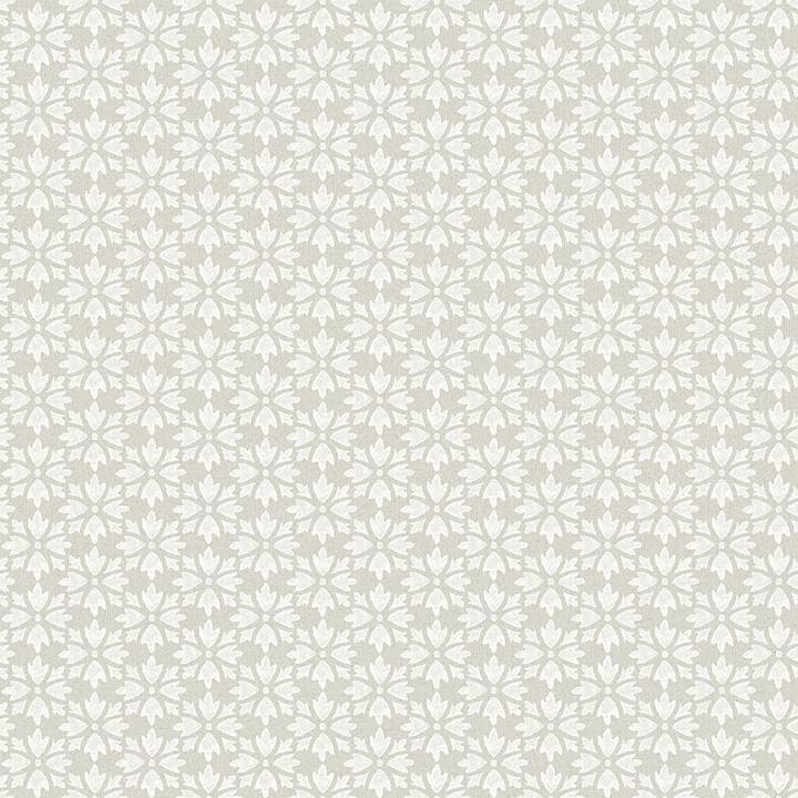 Phlox Grey Floral Stamp Wallpaper