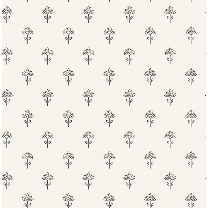 Surdiva Ivory Floral Fan Wallpaper