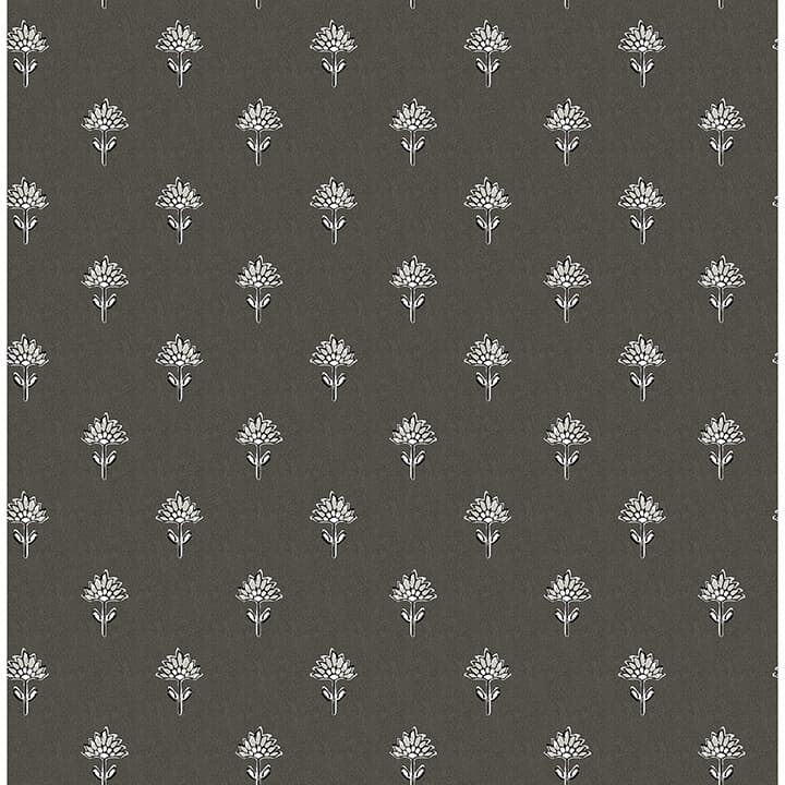 Surdiva Black Floral Fan Wallpaper