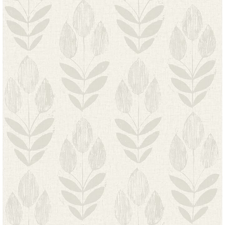 Garland Light Grey Block Tulip Wallpaper