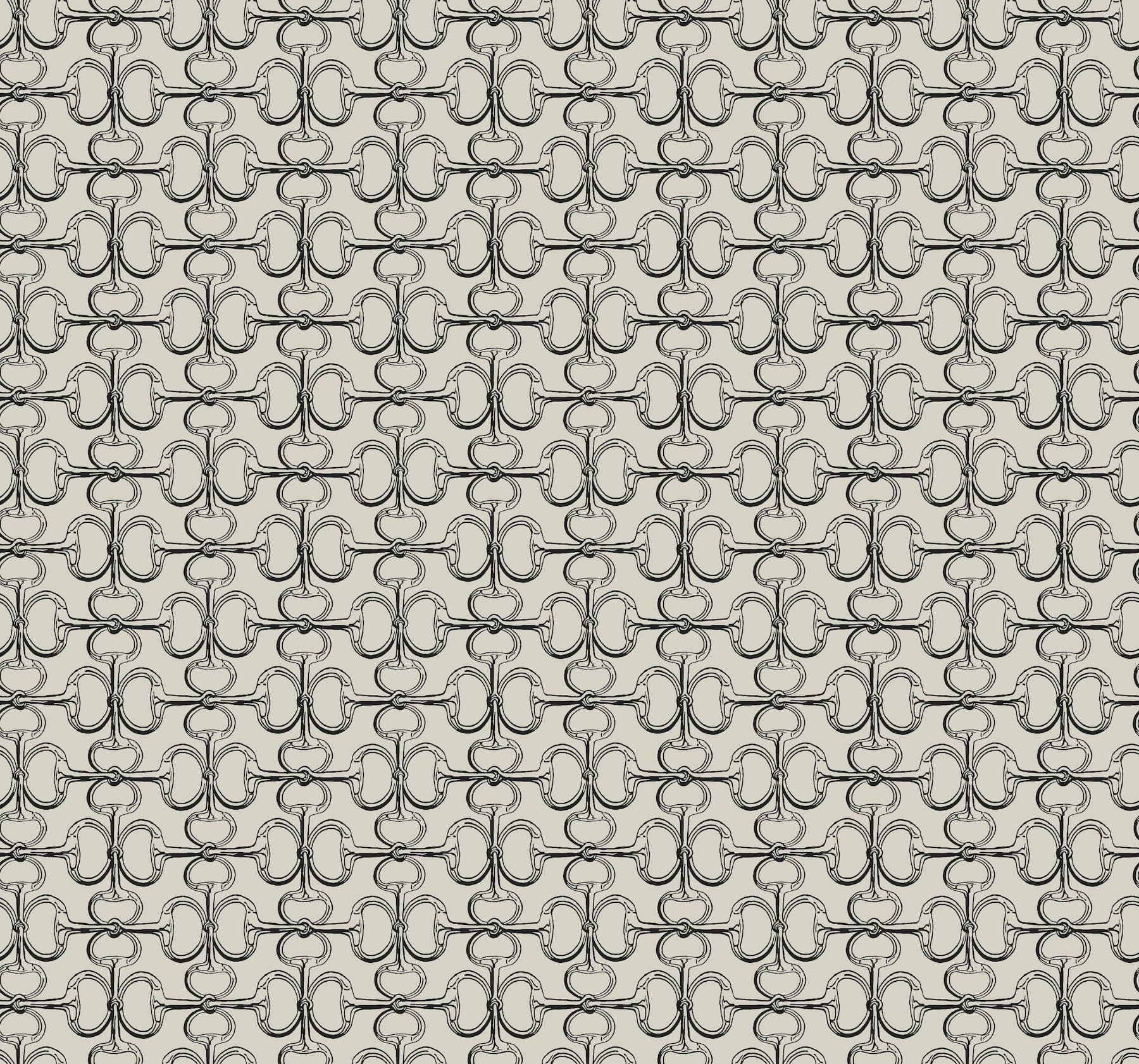 Ronald Redding Polo Horse Bits Taupe Wallpaper