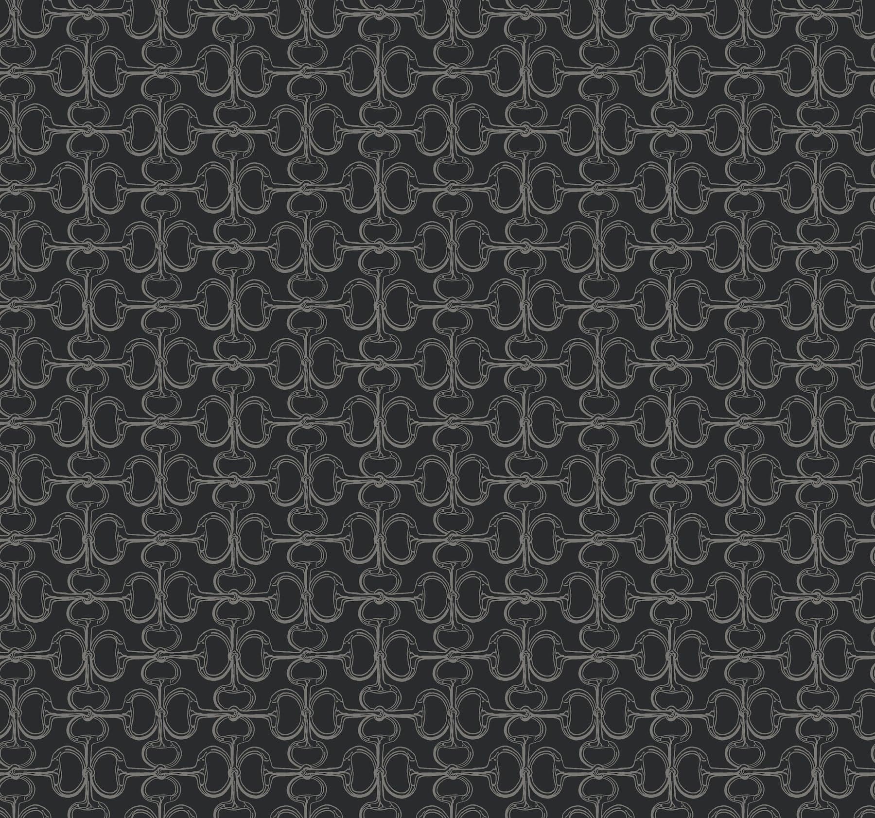 Ronald Redding Polo Horse Bits Black Wallpaper