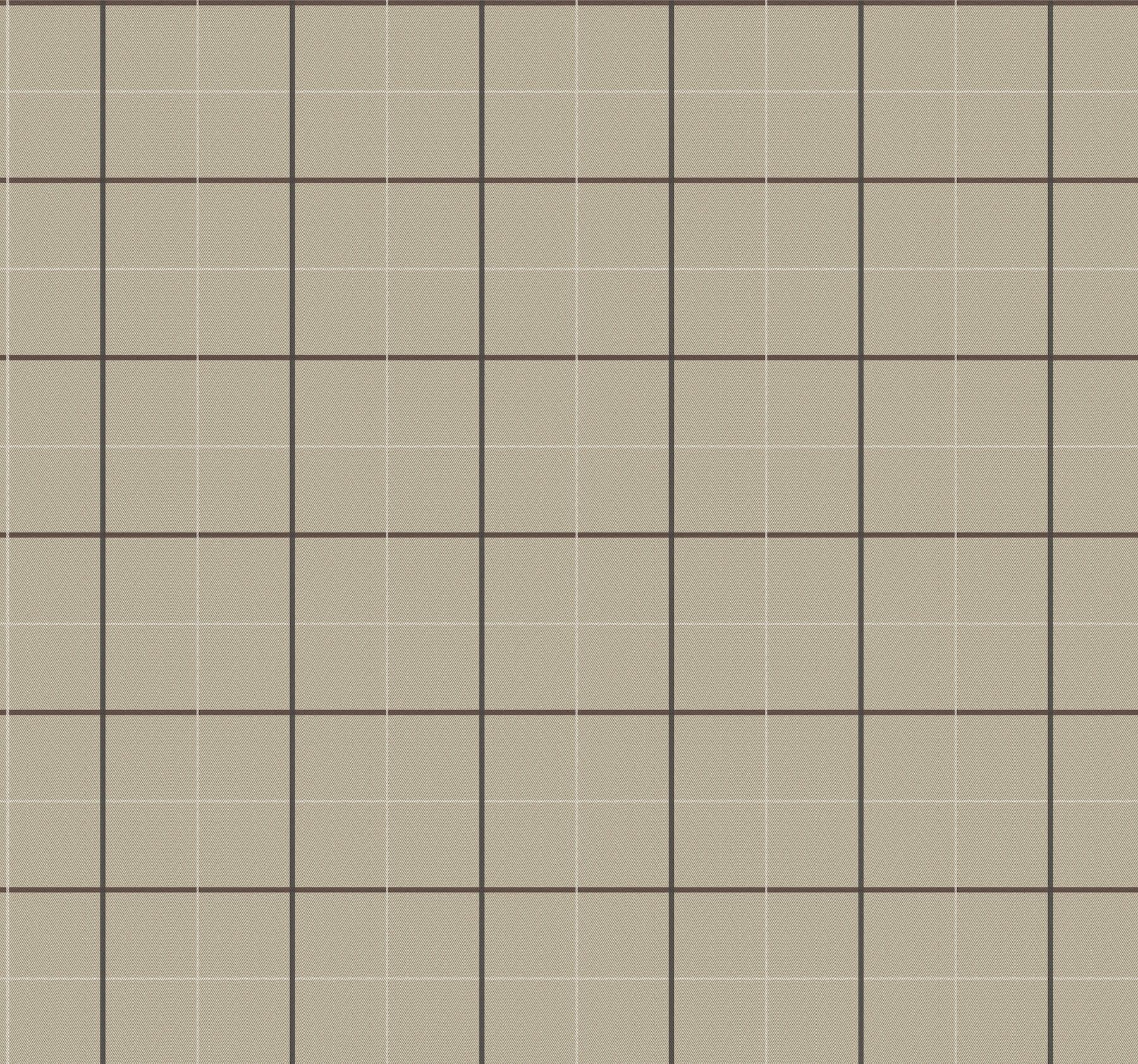 Ronald Redding Tattersall Plaid Brown Wallpaper