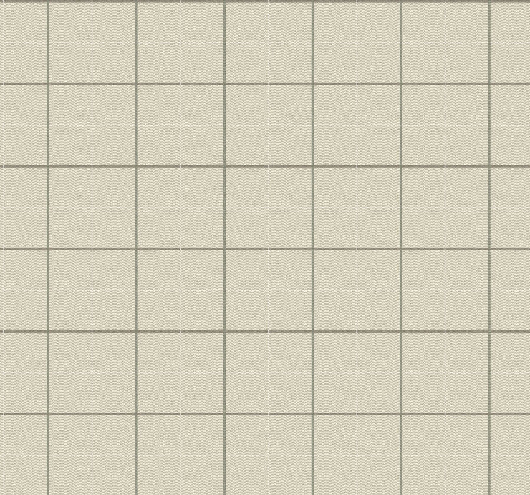 Ronald Redding Tattersall Plaid Light Brown Wallpaper