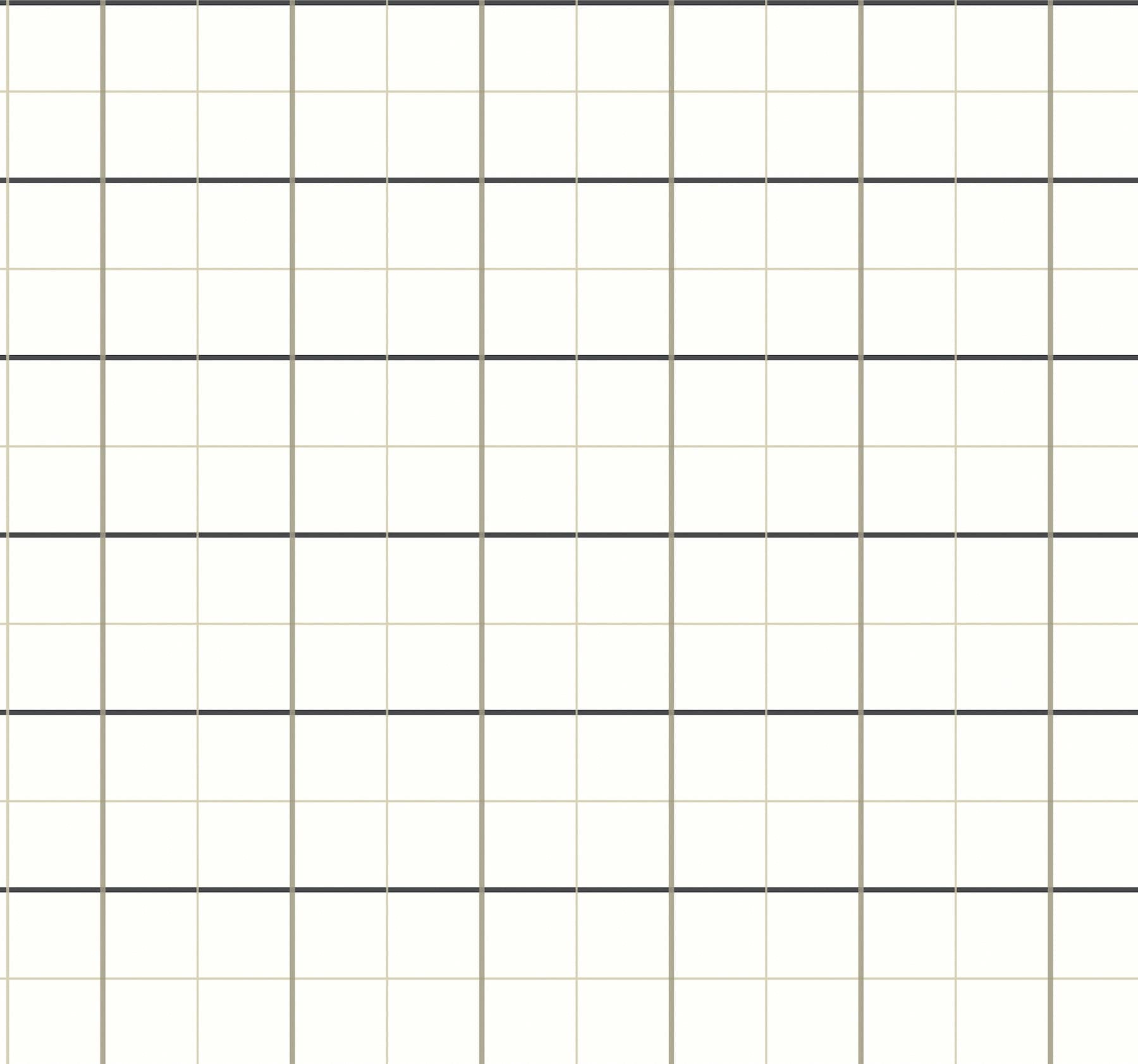 Ronald Redding Tattersall Plaid White Wallpaper