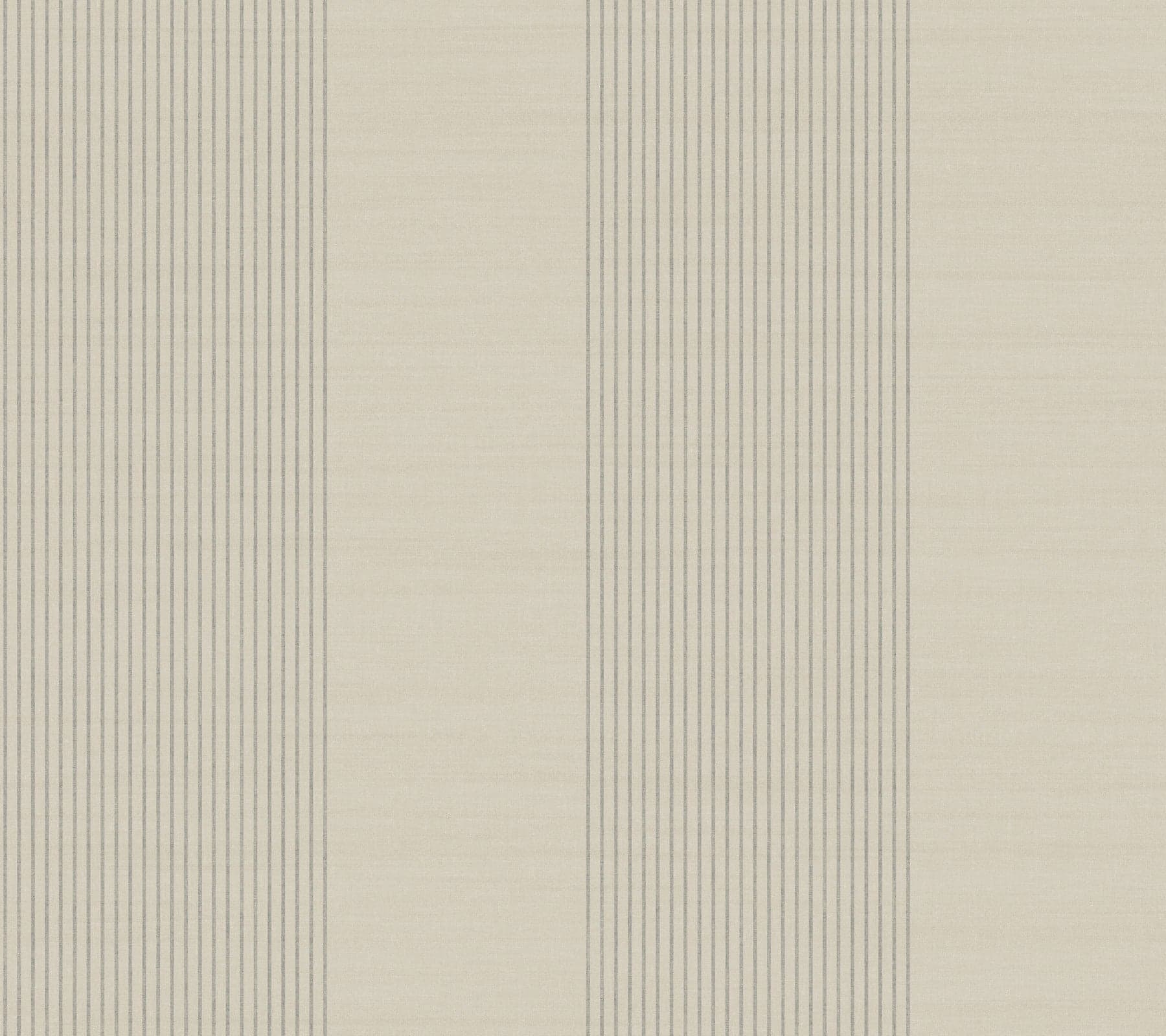 Ronald Redding Archer Stripe Faux Linen Taupe Wallpaper