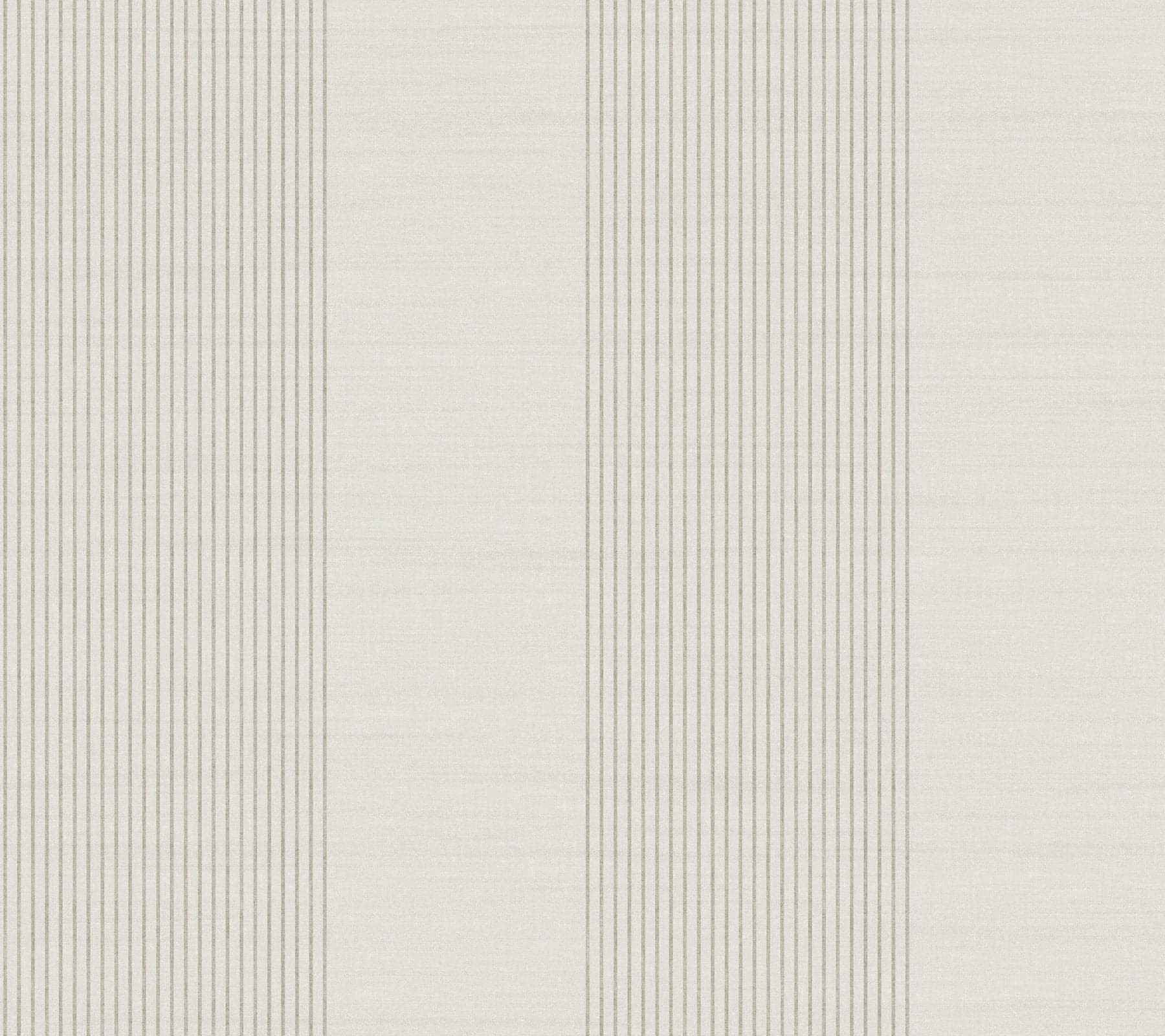 Ronald Redding Archer Stripe Faux Linen Light Grey Wallpaper