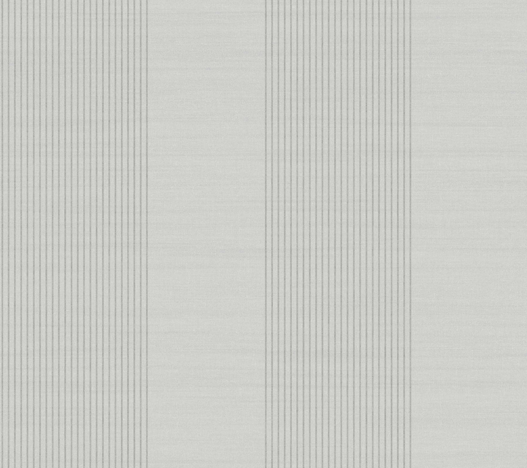 Ronald Redding Archer Stripe Faux Linen Grey Wallpaper