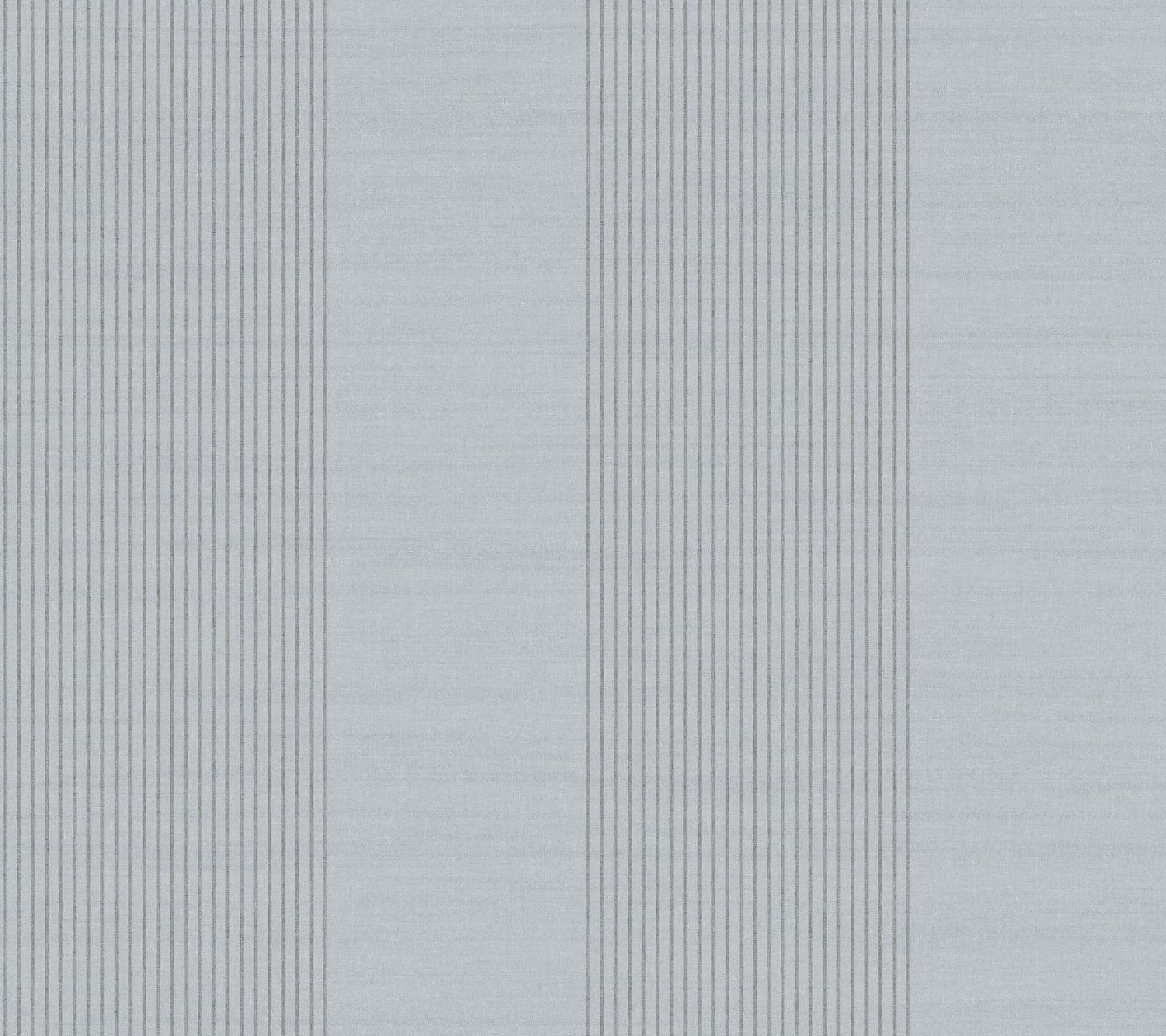 Ronald Redding Archer Stripe Faux Linen Blue Wallpaper