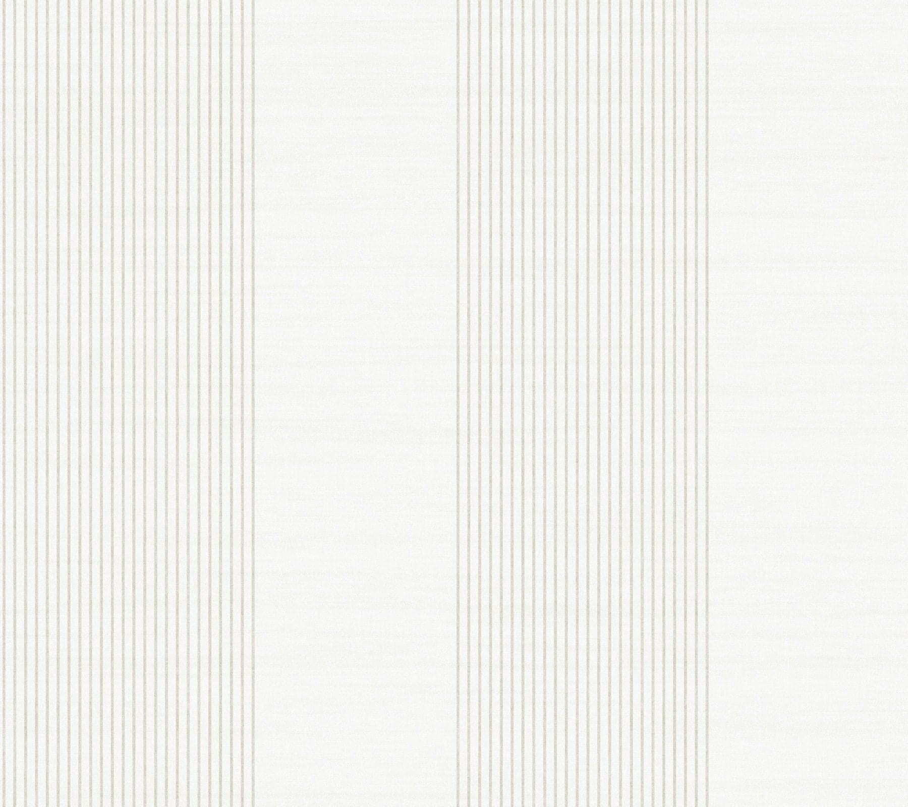 Ronald Redding Archer Stripe Faux Linen White Wallpaper