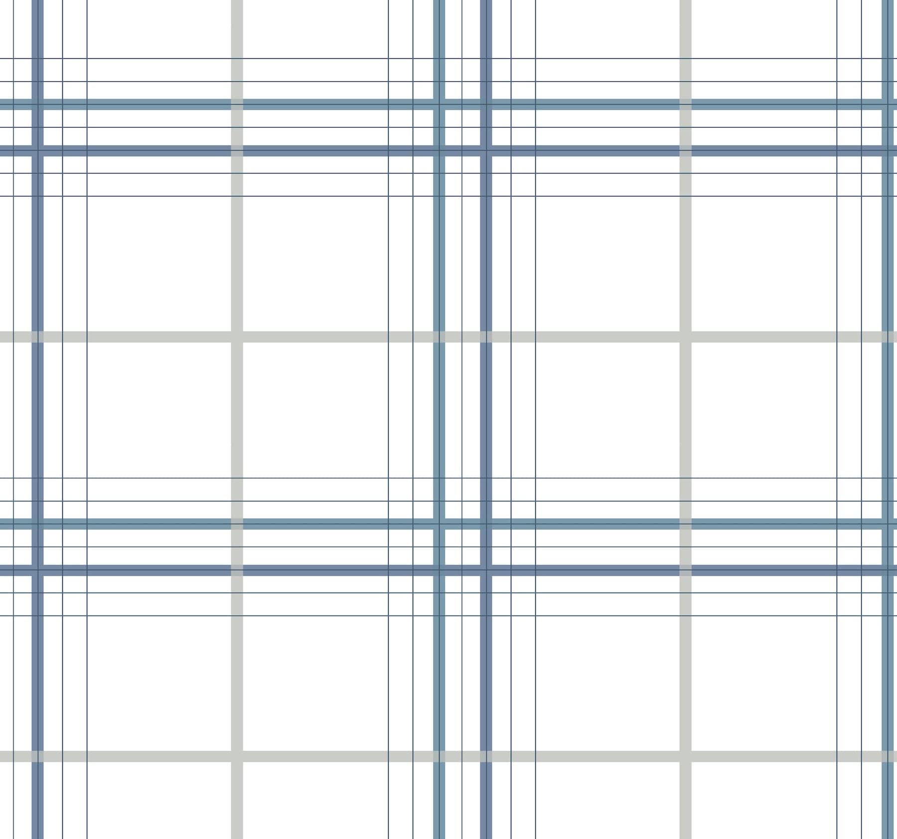Ronald Redding Lakeside Plaid Tailored Blue Wallpaper