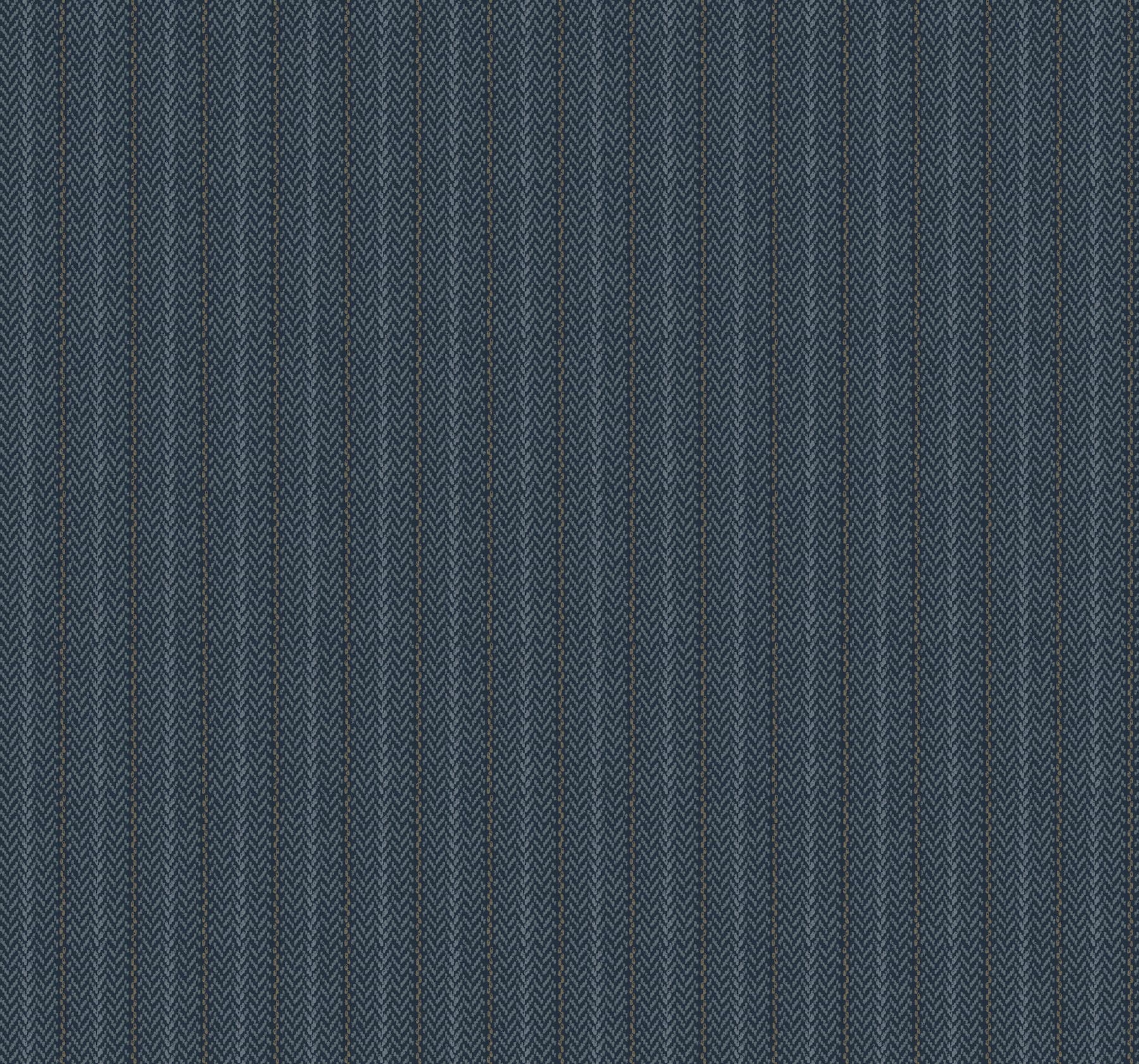 Ronald Redding Elkan Stripe Herringbone Navy Wallpaper