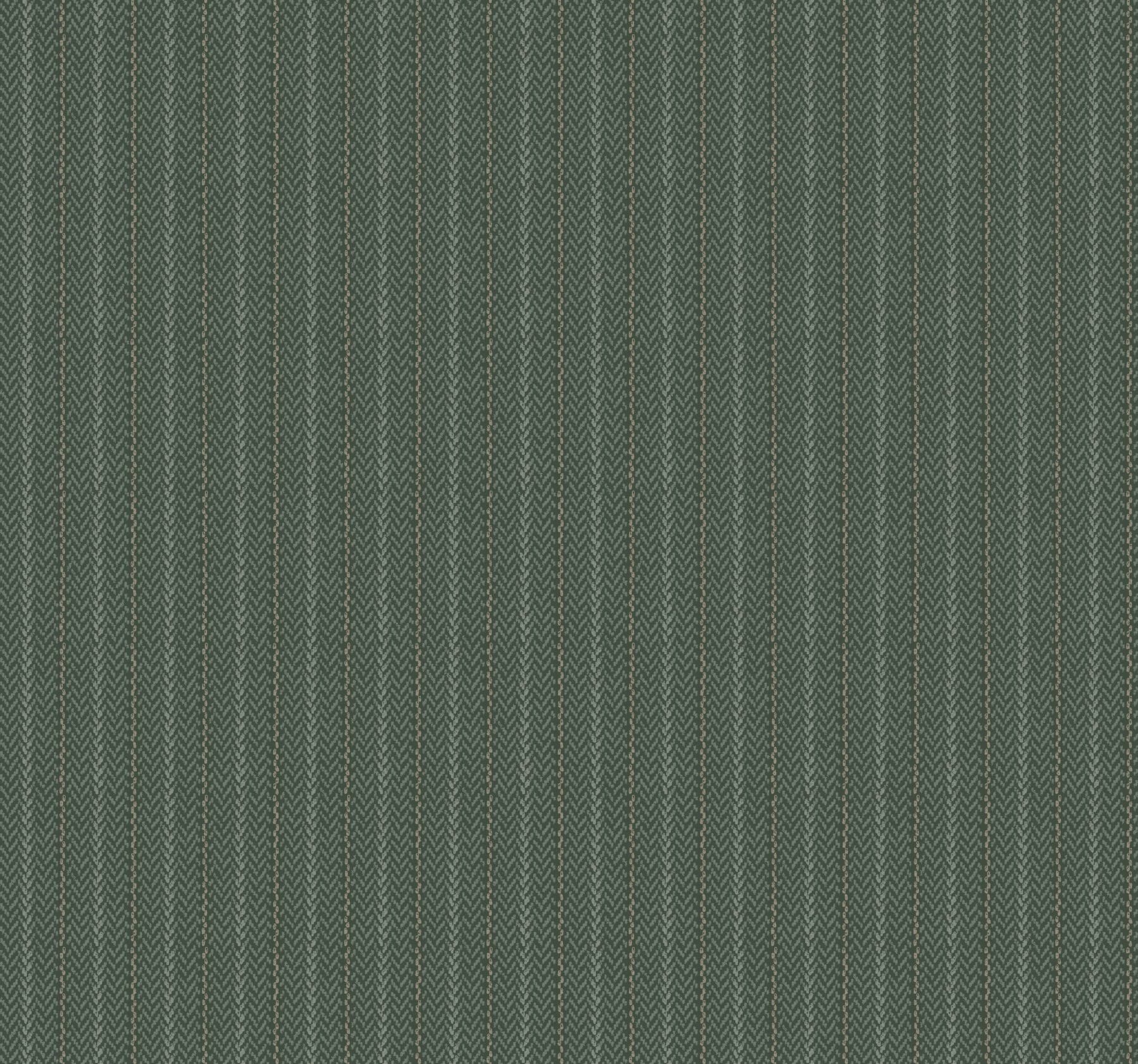Ronald Redding Elkan Stripe Herringbone Green Wallpaper