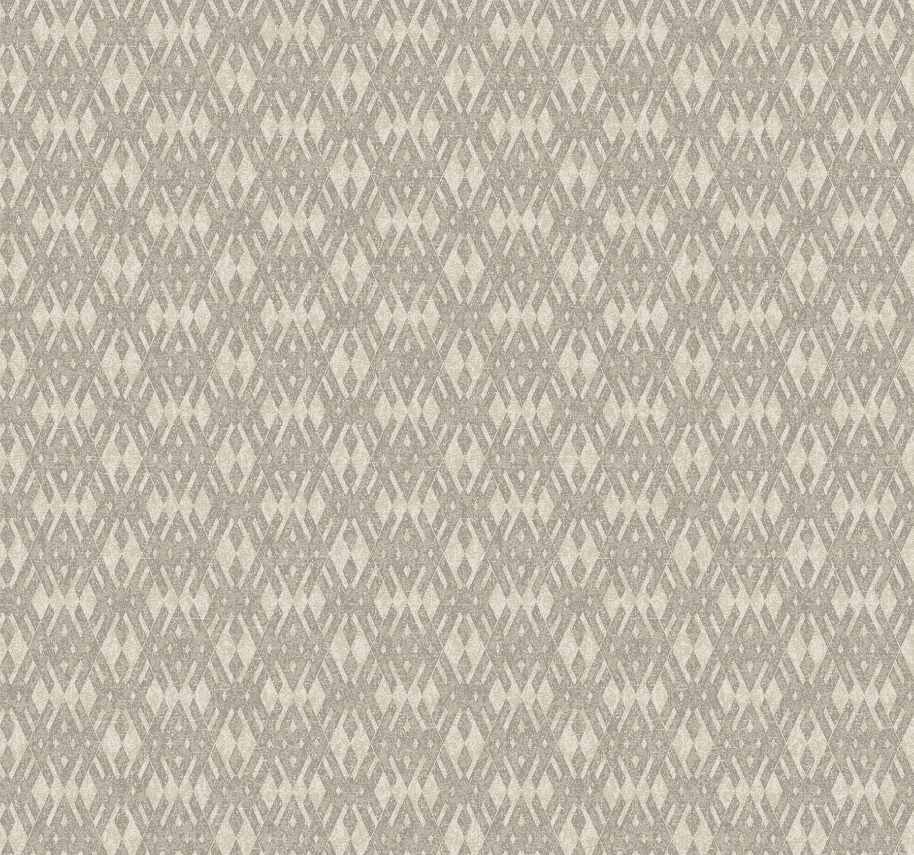 Ronald Redding Radcliffe Diamond Motif Taupe Wallpaper