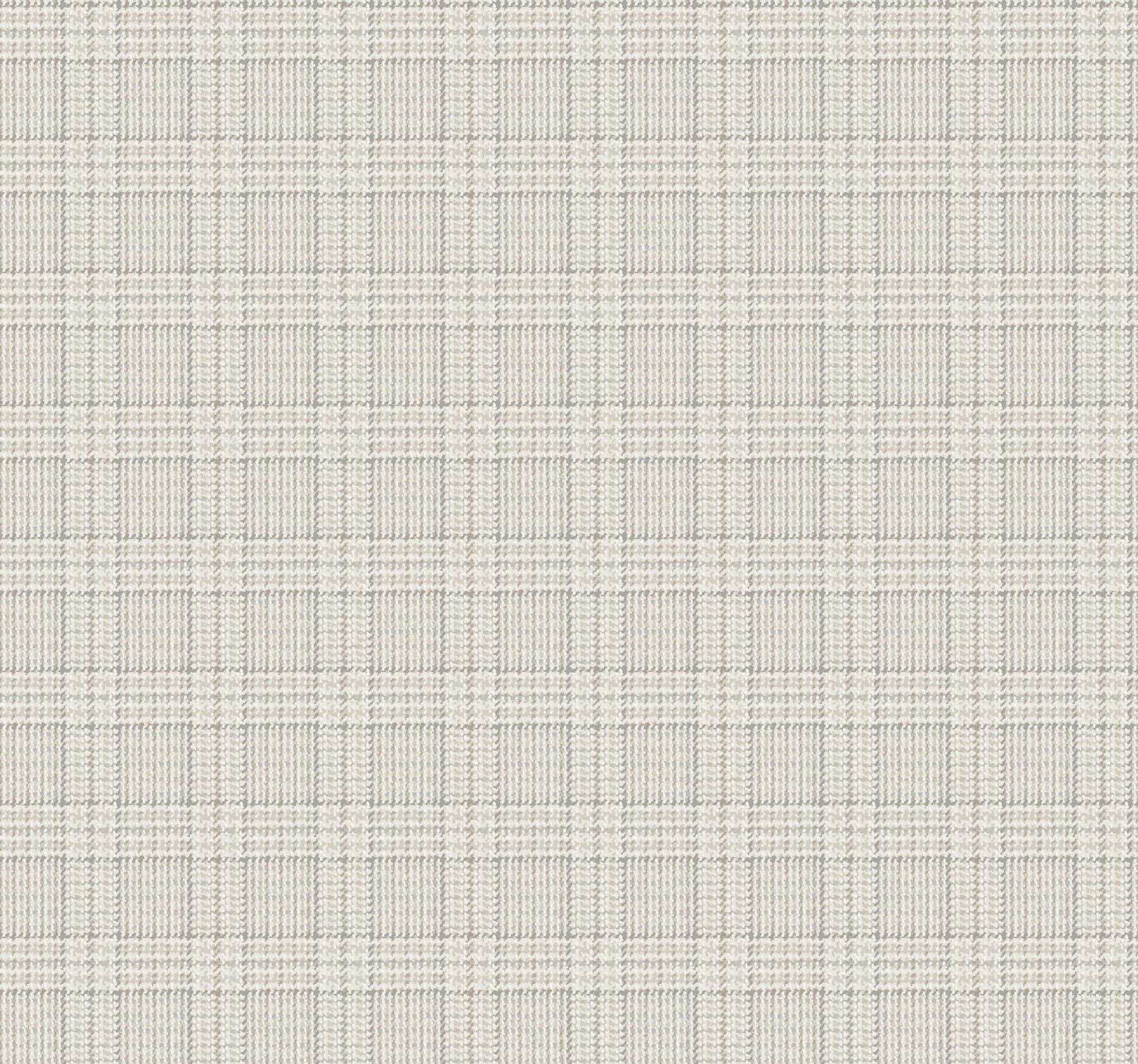 Ronald Redding Harrington Plaid Glen Check Neutral Wallpaper