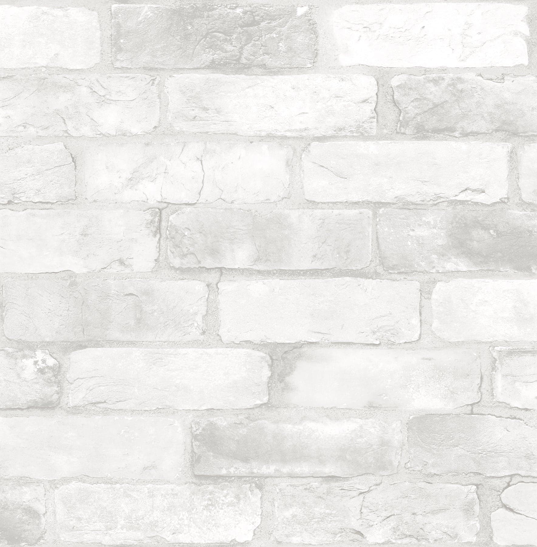 Reclaimed Bricks White Wallpaper