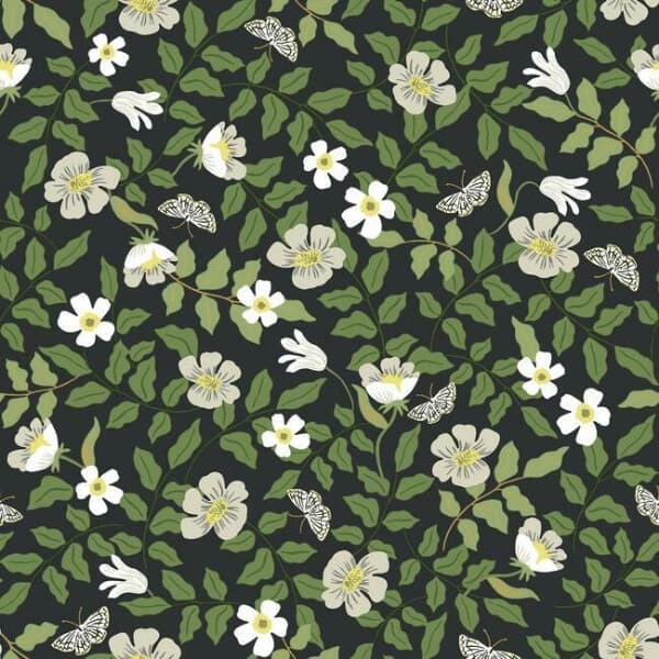 Primrose Premium Peel + Stick Wallpaper- Linen and Black