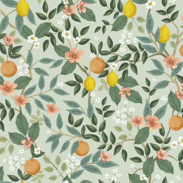 Citrus Grove Premium Peel + Stick Wallpaper- Mint