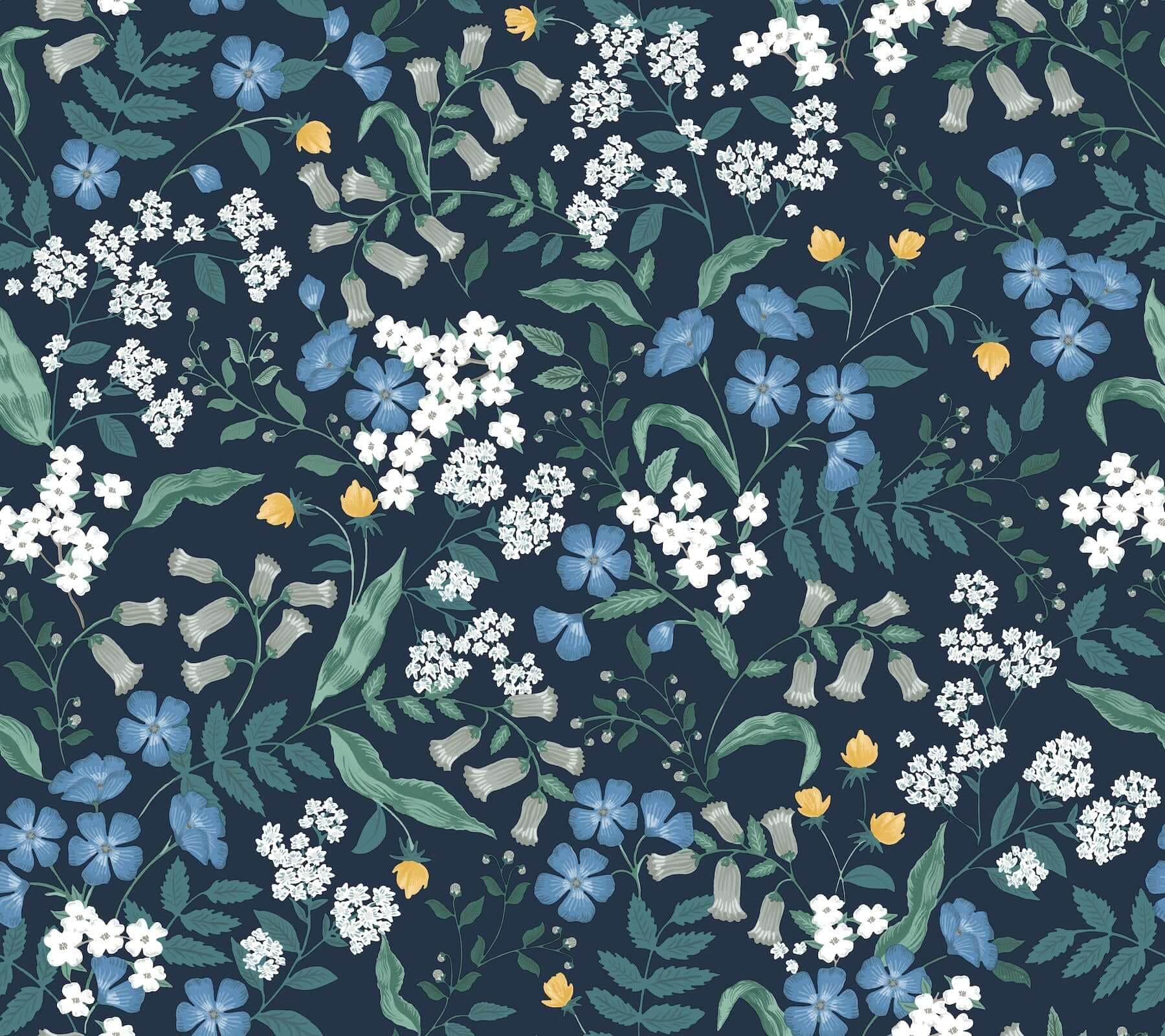 Sweetbrier Peel + Stick Wallpaper- Navy