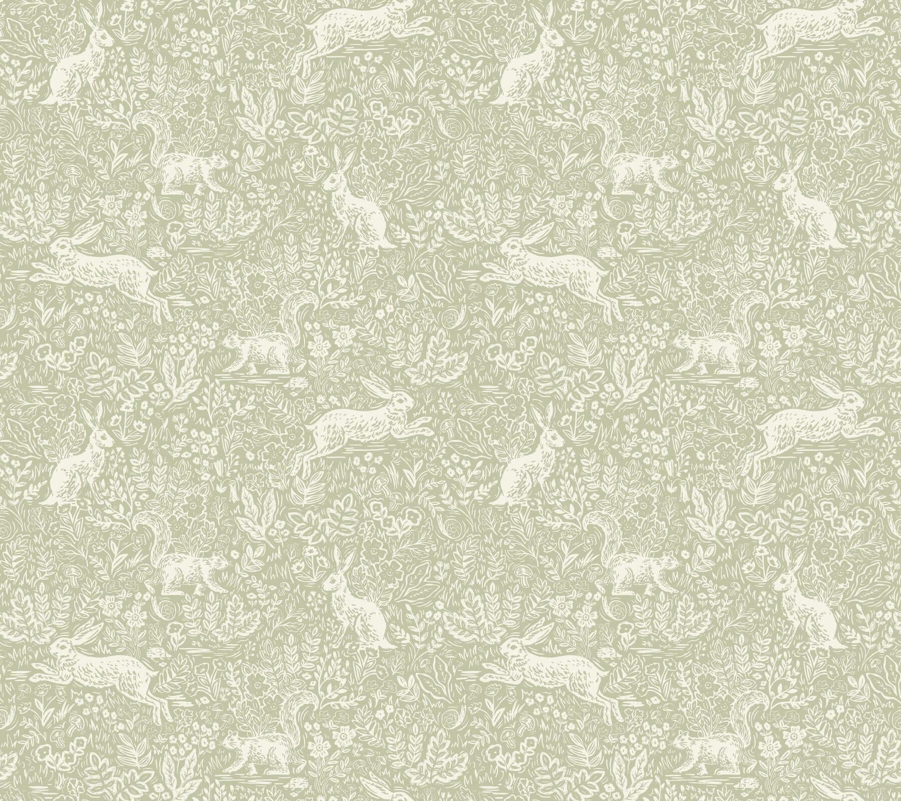 Fable Wallpaper- Mint