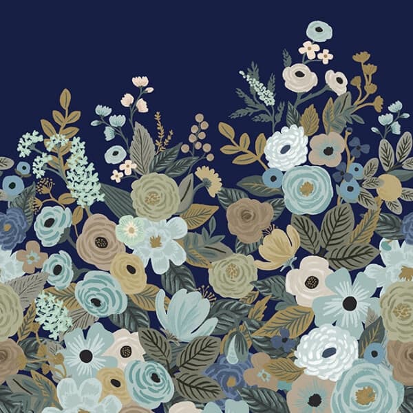 Garden Party Wall Mural- Navy