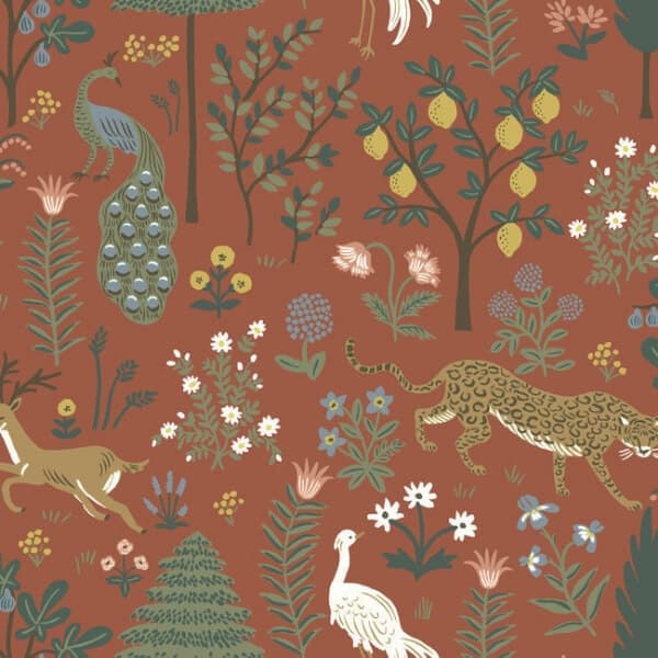Menagerie Wallpaper- Rust