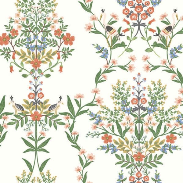 Luxembourg Wallpaper- White Multi