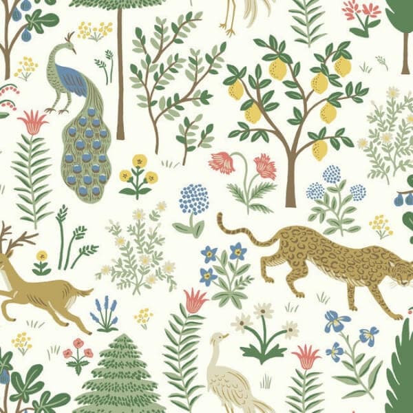 Menagerie Wallpaper- White